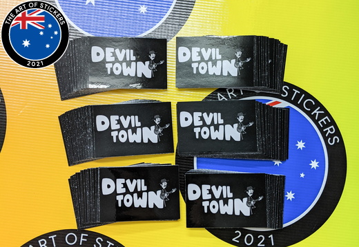 Bulk Custom Printed Contour Cut Die-Cut Devil Town Vinyl Business Logo Stickers