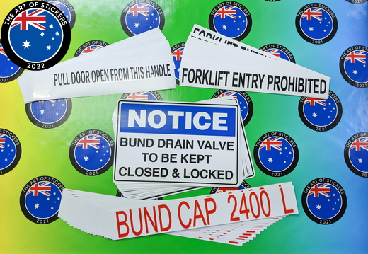 Bulk Custom Printed Contour Cut Die-Cut Safety Vinyl Business Signage Stickers