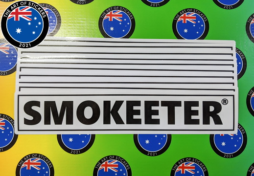 Bulk Custom Printed Contour Cut Die-Cut Smoketeer Vinyl Business Logo Stickers