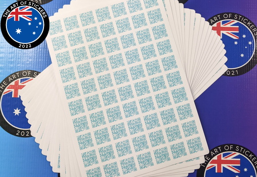 Custom Printed Contour Cut Die-Cut QR Code Vinyl Business Sticker Sheets