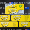 Custom Printed Contour Cut Die-Cut Lazy Bear Bundaberg Jacob's Esky Vinyl Decal Stickers