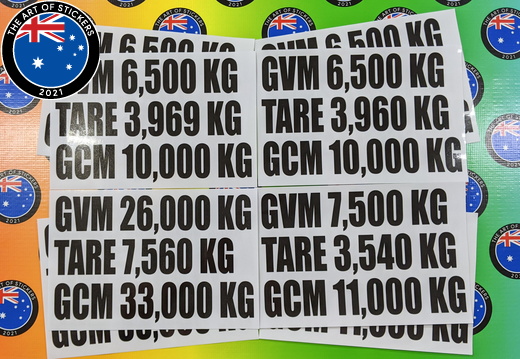 Custom Printed Contour Cut Die-Cut Vehicle Safety Weights Vinyl Business Stickers