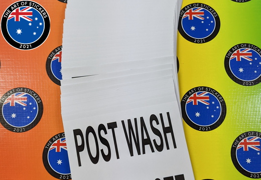 Bulk Custom Printed Contour Cut Die-Cut Vinyl Post Wash Egg Waste Business Stickers