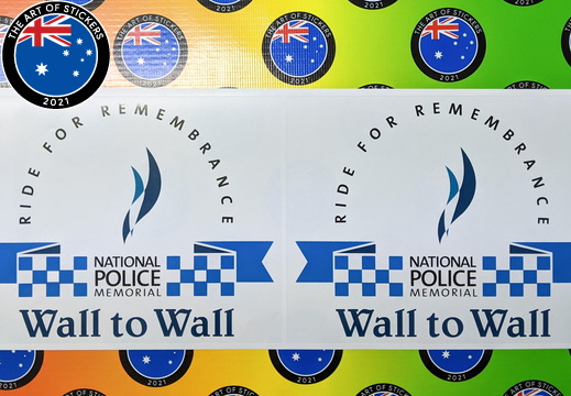 Custom Printed Contour Cut National Police Memorial Vinyl Business Logo Stickers