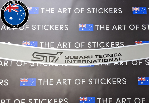 Custom Printed Contour Cut Subaru Technica International Vinyl Car Stickers