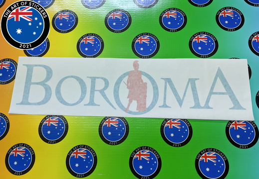 Custom Printed Contour Cut Boroma Vinyl Business Stickers