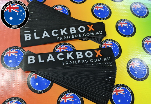 Bulk Custom Printed Contour Cut Die-Cut Blackbox Trailers Vinyl Business Logo Stickers