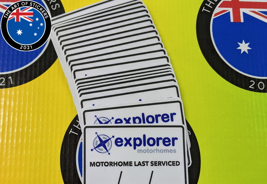 Bulk Custom Printed Contour Cut Die-Cut Explorer Motorhomes Service Vinyl Business Label Stickers