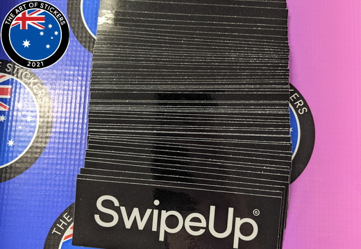 Bulk Custom Printed Contour Cut Die-Cut Swipe Up Vinyl Business Logo Stickers