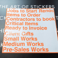 Custom Vinyl Cut Orange Header Lettering Various Business Stickers