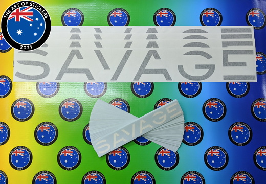Custom Vinyl Cut Lettering Savage Business Logo Stickers