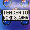 Custom Vinyl Cut Tender to Nord Sjarna Lettering Business Stickers