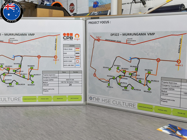 Custom Printed Dry Erase Laminated Cpb Contractors Project Map Whiteboards