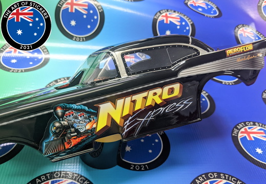 Custom Aeroflow Nitro Express Model Car Left Side Application