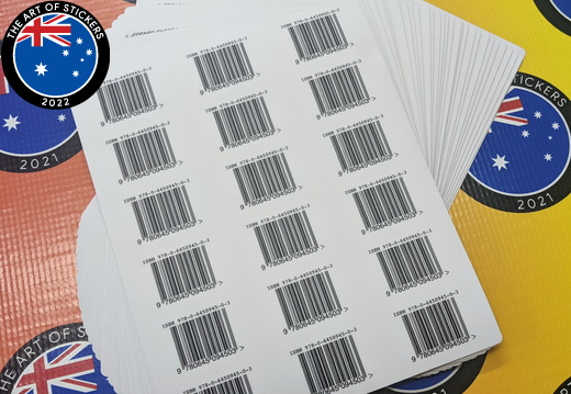 Bulk Custom Printed Contour Cut Die-Cut Barcode Vinyl Business Sticker Sheets