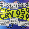 Custom Printed Contour Cut Reflective Call Sign and White Vinyl Business Signage Stickers