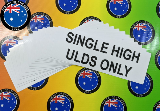 Bulk Custom Printed Contour Cut Die-Cut Single High ULDS Only Vinyl Business Signage Stickers
