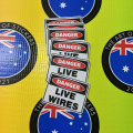 Catalogue Printed Contour Cut Die-Cut Danger Live Wires Vinyl Business Safety Signage Stickers