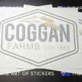 Custom Printed Contour Cut Coggan Farms Vinyl Business Logo Decal Stickers