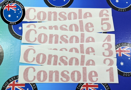 Custom Vinyl Cut Console Number Lettering Business Stickers