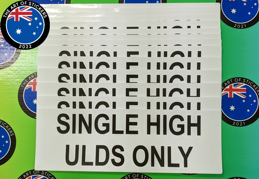 Bulk Custom Printed Contour Cut Die-Cut Single High ULDS Only Vinyl Business Signage Stickers
