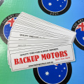 Bulk Custom Printed Contour Cut Die-Cut Backup Motors Vinyl Business Logo Stickers