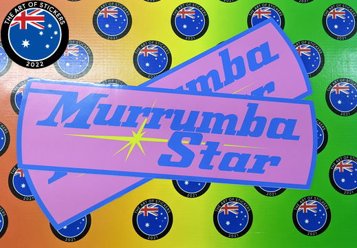 Catalogue Custom Colour Printed Contour Cut Die-Cut Murrumba Star Caravan Vinyl Business Logo Stickers