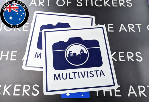 Custom Printed Contour Cut Die-Cut Multivista Vinyl Business Logo Stickers