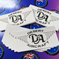 Bulk Custom Printed Contour Cut Die-Cut Desert Aircraft Vinyl Business Logo Stickers