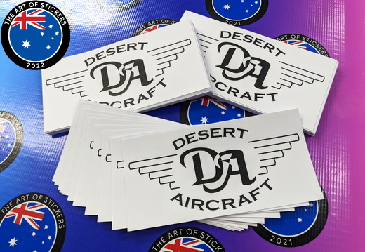 Bulk Custom Printed Contour Cut Die-Cut Desert Aircraft Vinyl Business Logo Stickers