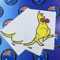Catalogue Printed Contour Cut Die-Cut Boxing Kangaroo Vinyl Business Stickers