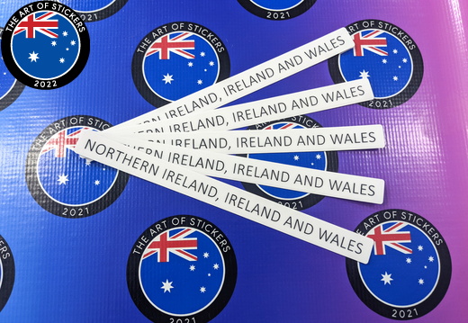 Custom Printed Contour Cut Die-Cut Northern Ireland, Ireland and Wales Vinyl Stickers