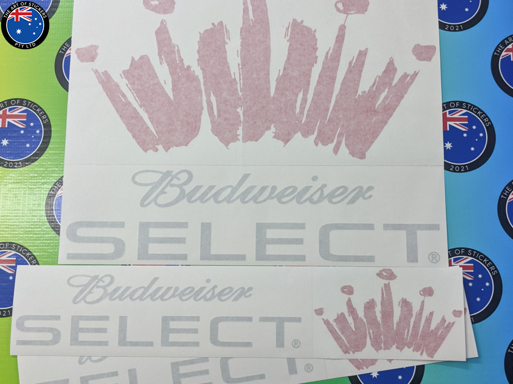 Custom Vinyl Cut Budweiser Select Business Logo Decal Stickers