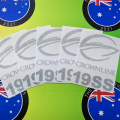 Custom Vinyl Cut Crowline Business Logo Lettering Stickers