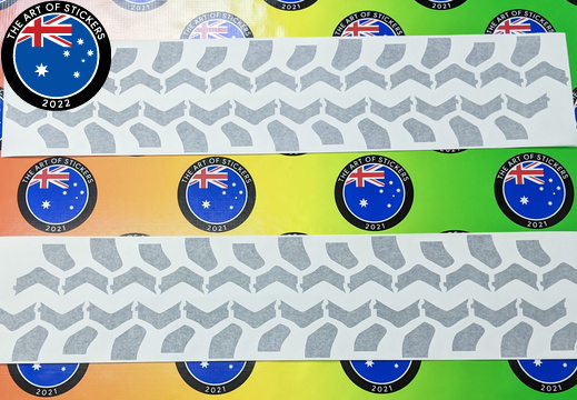 Custom Vinyl Cut Tyre Tracks Stickers