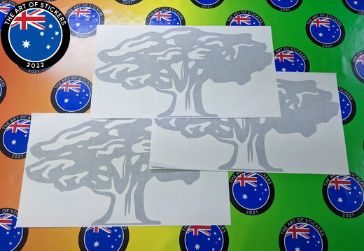 Custom Vinyl Cut One Tree Canoe Tree Spray Mask Vinyl Business Stickers 