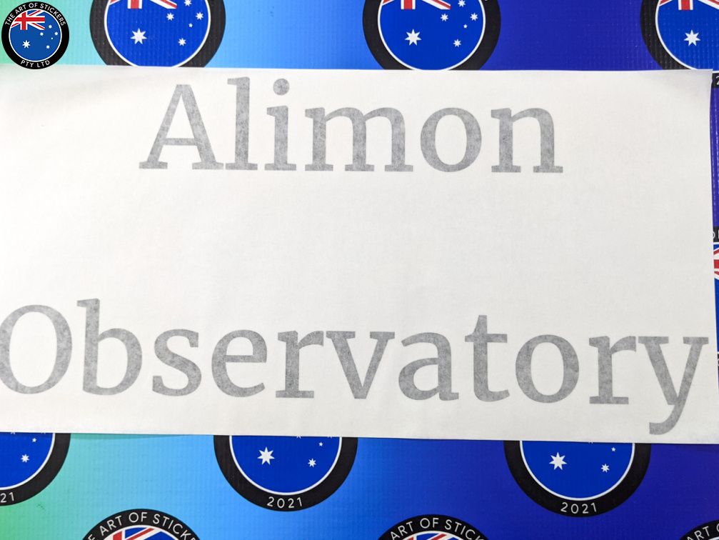 Custom Vinyl Cut Lettering Alimon Observatory Business Decal Sticker