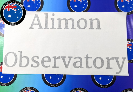 Custom Vinyl Cut Lettering Alimon Observatory Business Decal Sticker