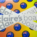 Custom Vinyl Cut Lettering Claire's Boat Decal Stickers