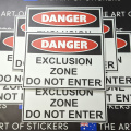 Custom Printed Danger Exclusion Zone Corflute Business Safety Signage
