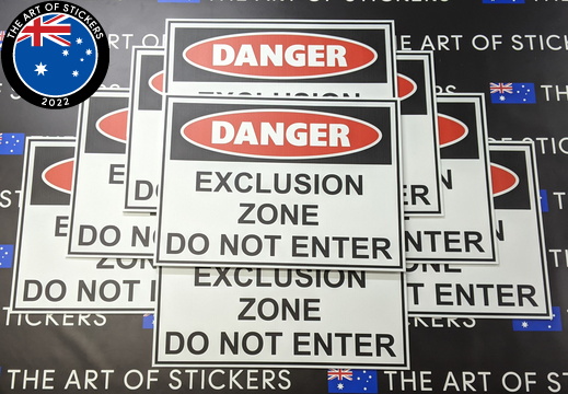Custom Printed Danger Exclusion Zone Corflute Business Safety Signage