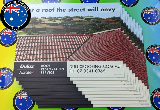 Custom Printed Dulux Roof Restoration Service Corflute Business Signage