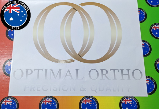 Custom Printed Contour Cut Optimal Ortho Vinyl Business Logo Sticker