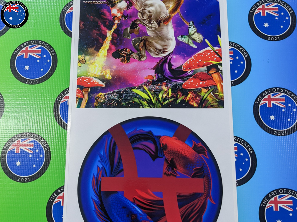 Custom Printed Contour Cut Arcade Machine Vinyl Decal Stickers