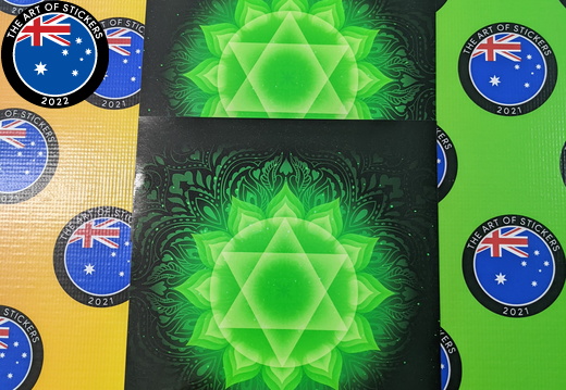 Custom Printed Contour Cut Die-Cut Mandala Vinyl Stickers