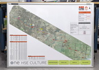 Custom Printed Dry Erase Laminated CPB Contractors Map Business Whiteboard