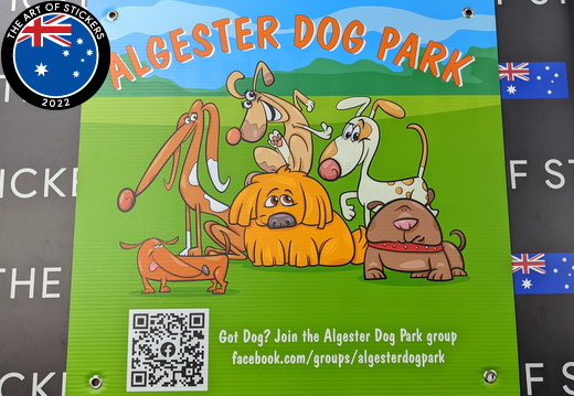 Custom Printed Algester Dog Park Facebook Group Corflute Signage