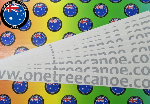 Custom Vinyl Cut One Tree Canoe Web Address Business Lettering Stickers