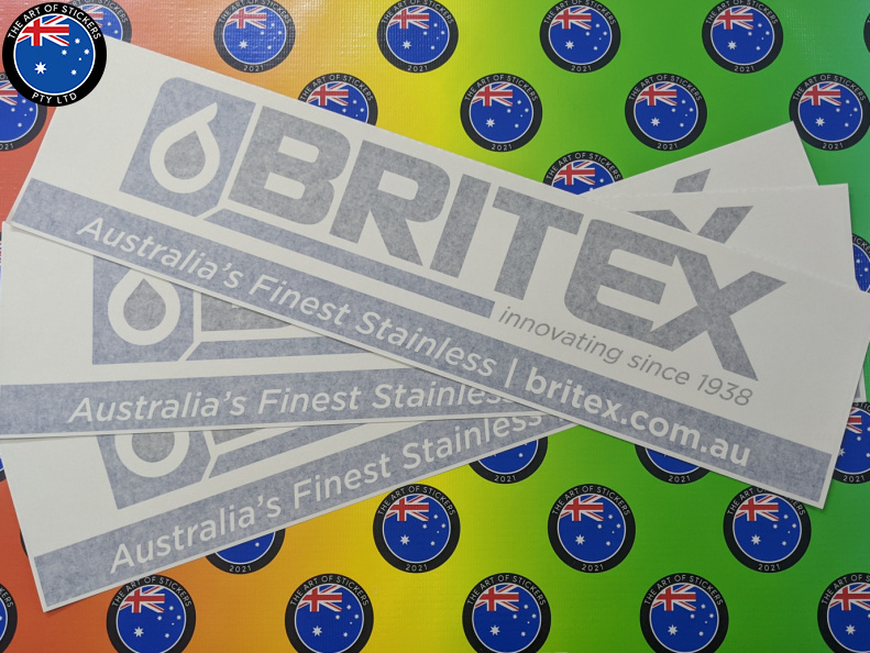 Custom Printed Contour Cut Britex Vinyl Business Logo Stickers