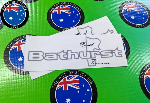 Custom Printed Contour Cut Die-Cut Bathurst Mount Panorama Clear Vinyl Business Stickers